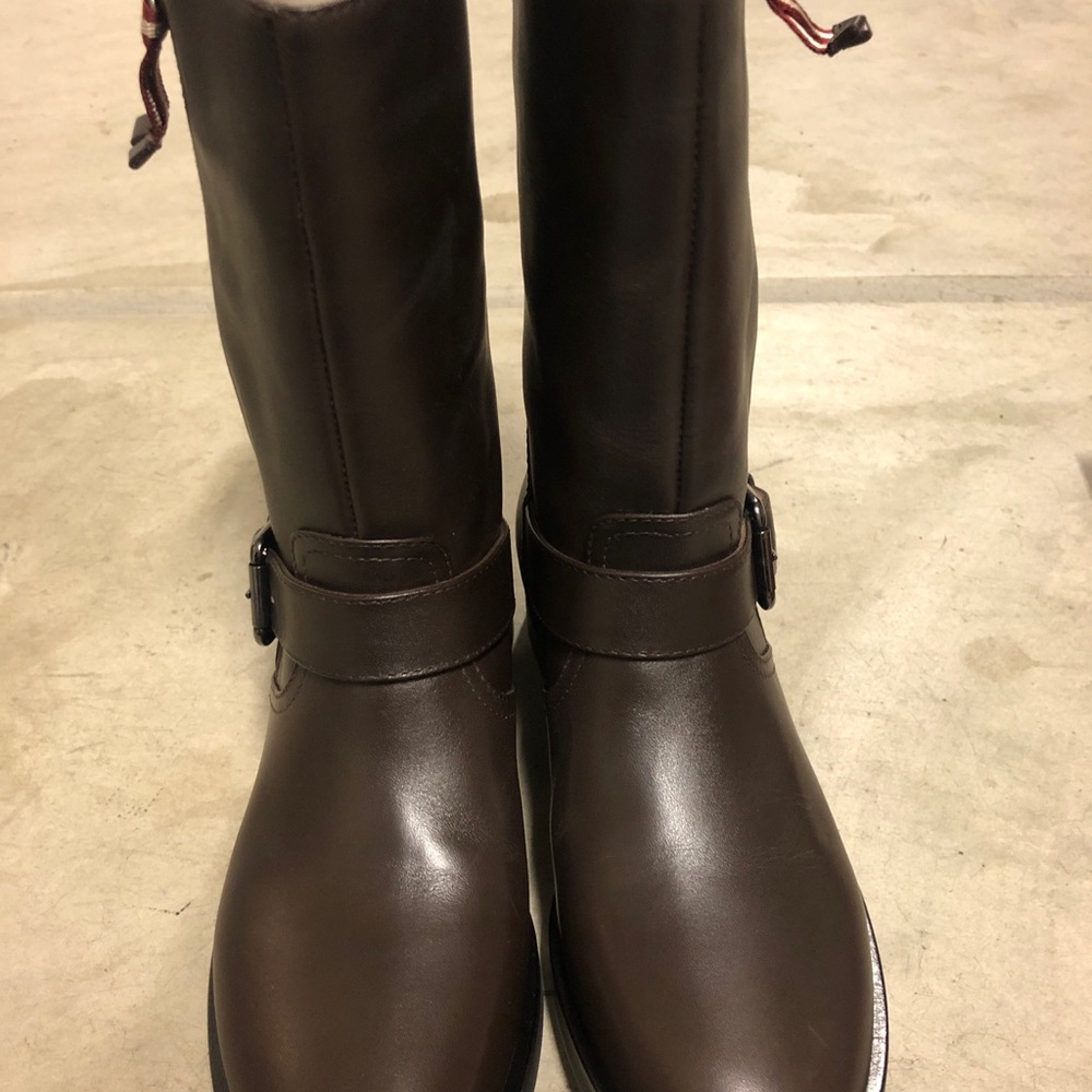 Bally leather biker boots